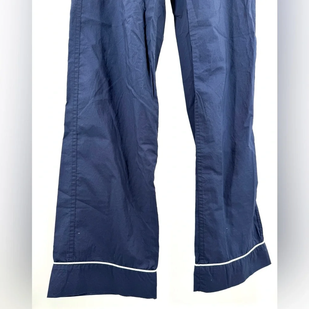 J. Crew Men’s Navy Blue  White Accent Cotton 2-Piece Pajama Set Size S